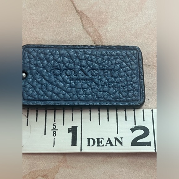 Coach medium Blue Vintage pebbled leather Key Fob🔥 - Picture 3 of 3